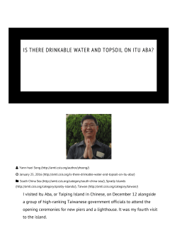 IS THERE DRINKABLE WATER AND TOPSOIL ON ITU ABA?