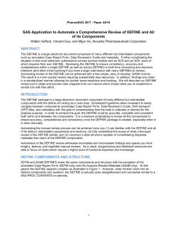 SAS Application to Automate a Comprehensive Review of DEFINE