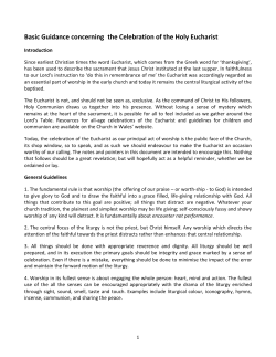 Basic Eucharist Guidance