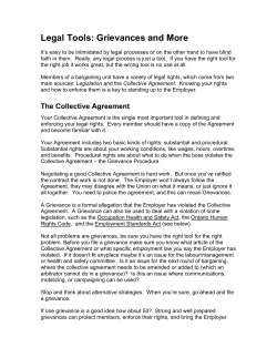 Legal Tools: Grievances and More