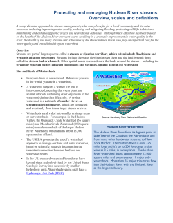 Protecting and managing Hudson River streams