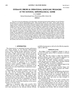 systematic errors in operational baroclinic