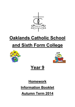 Oaklands Catholic School and Sixth Form College Year 9