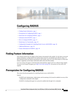 Configuring RADIUS