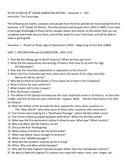 8th Grade History - Riverside Military Academy