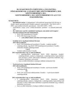 ba szakz&aacute;r&aacute;s &eacute;s z&aacute;r&oacute;vizsga anglisztika főszakosoknak