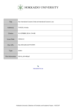 New International Economic Order and International Economic Laws