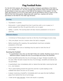 Flag Football Rules - Colonial Sports Ministry