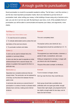 A rough guide to punctuation