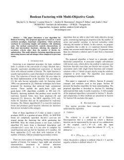 Boolean Factoring with Multi-Objective Goals - Inf