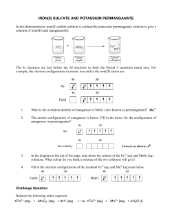 IRON(II) SULFATE AND POTASSIUM PERMANGANATE