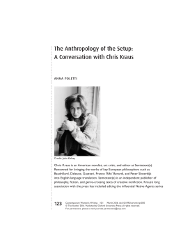 The Anthropology of the Setup: A Conversation