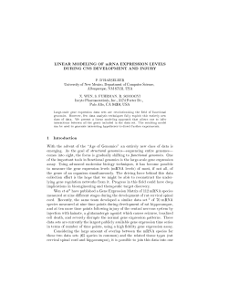LINEAR MODELING OF mRNA EXPRESSION LEVELS DURING