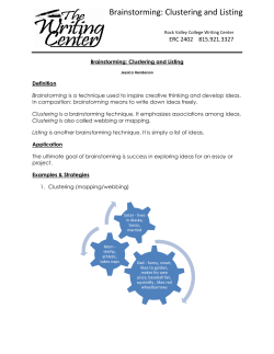 Brainstorming: Clustering and Listing