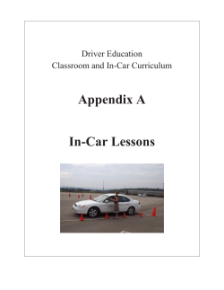 Appendix A In-Car Lessons