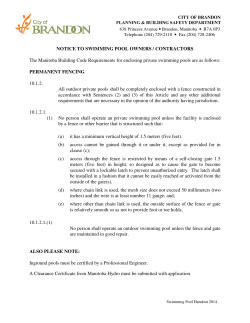 Swimming Pool Requirements