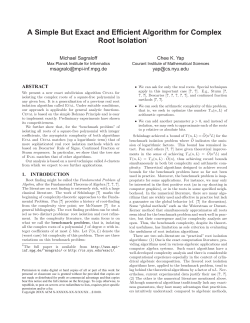 A Simple But Exact and Efficient Algorithm for Complex Root Isolation