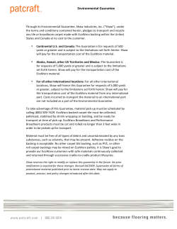 Environmental Guarantee