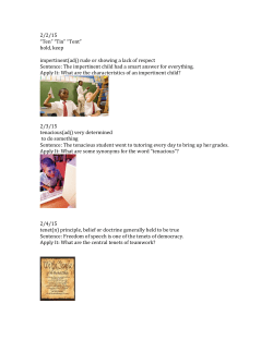 2/2/15 &ldquo;Ten&rdquo; &ldquo;Tin&rdquo; &ldquo;Tent&rdquo;