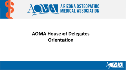 AOMA House of Delegates Orientation