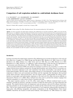 Comparison of soil respiration methods in a mid