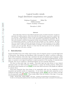 Logical locality entails frugal distributed computation over graphs