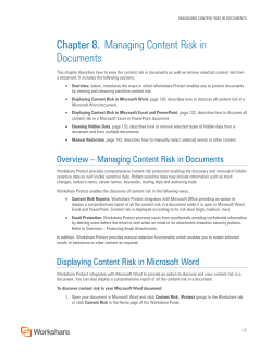 Chapter 8. Managing Content Risk in Documents