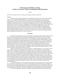 Chronotypes and Online Learning: A Study on Learners