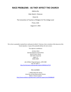 race problems - as they affect the church