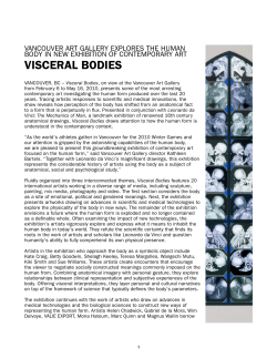 visceral bodies - Vancouver Art Gallery