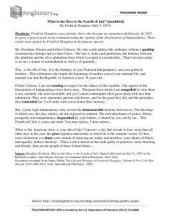Frederick Douglass - Teachinghistory.org