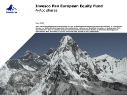 Invesco Pan European Equity Fund - Presentation