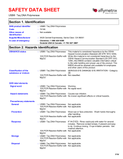 USB Taq DNA Polymerase SDS