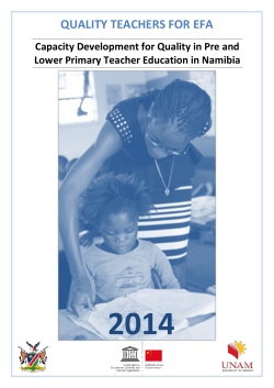 and Lower Primary Teacher Education in Namibia