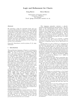 Logic and Refinement for Charts - Conferences in Research and