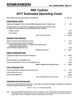 R66 Operating Costs - Robinson Helicopter Company