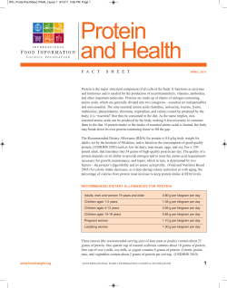Protein and Health