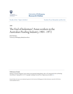 The End of Indenture? Asian workers in the
