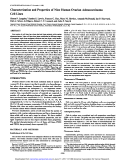 Characterization and Properties of Nine Human