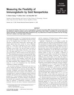 Measuring the Flexibility of Immunoglobulin by Gold Nanoparticles