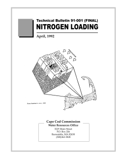 nitrogen loading - Cape Cod Commission