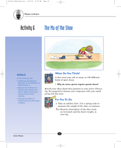 Activity 6 The Mu of the Shoe