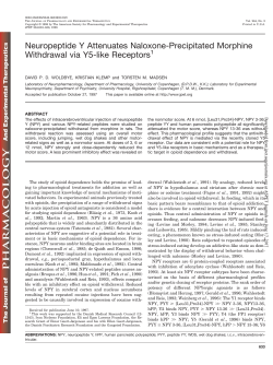 Neuropeptide Y Attenuates Naloxone