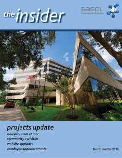 projects update - Sasol North America