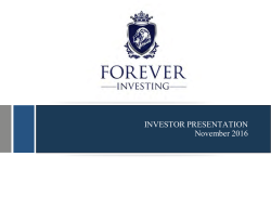 Presentation - Forever Investing