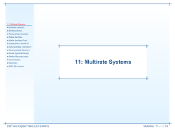 11: Multirate Systems