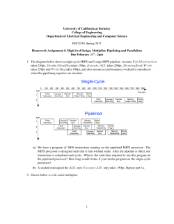 Single-Cycle vs. Pipelined Performance