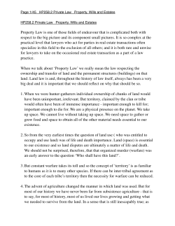 Property, Wills and Estates law