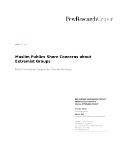 Muslim Publics Share Concerns about Extremist Groups