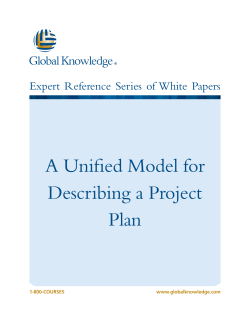 A Unified Model for Describing a Project Plan